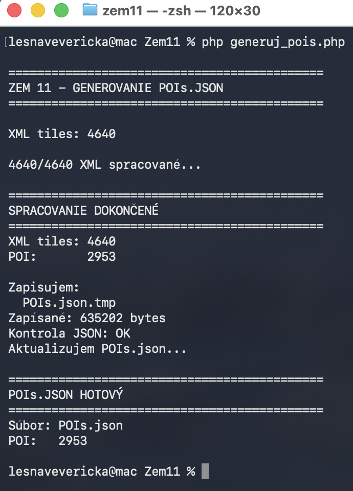 Okay, ďalší zámysel s projektom Zem11 bude indexácia POIs á zrýchlené vyhľadávanie okolia v mape